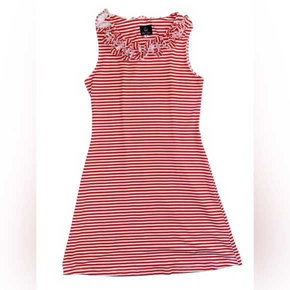 Sailor-Sailor Red White Striped Mini Dress Women’s Size Small Nautical Preppy - Picture 7 of 7